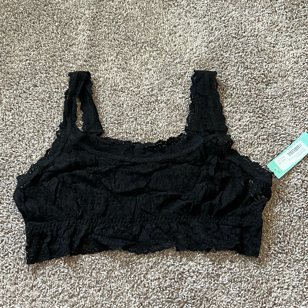 NWT Hanky Panky Black Lace Bra